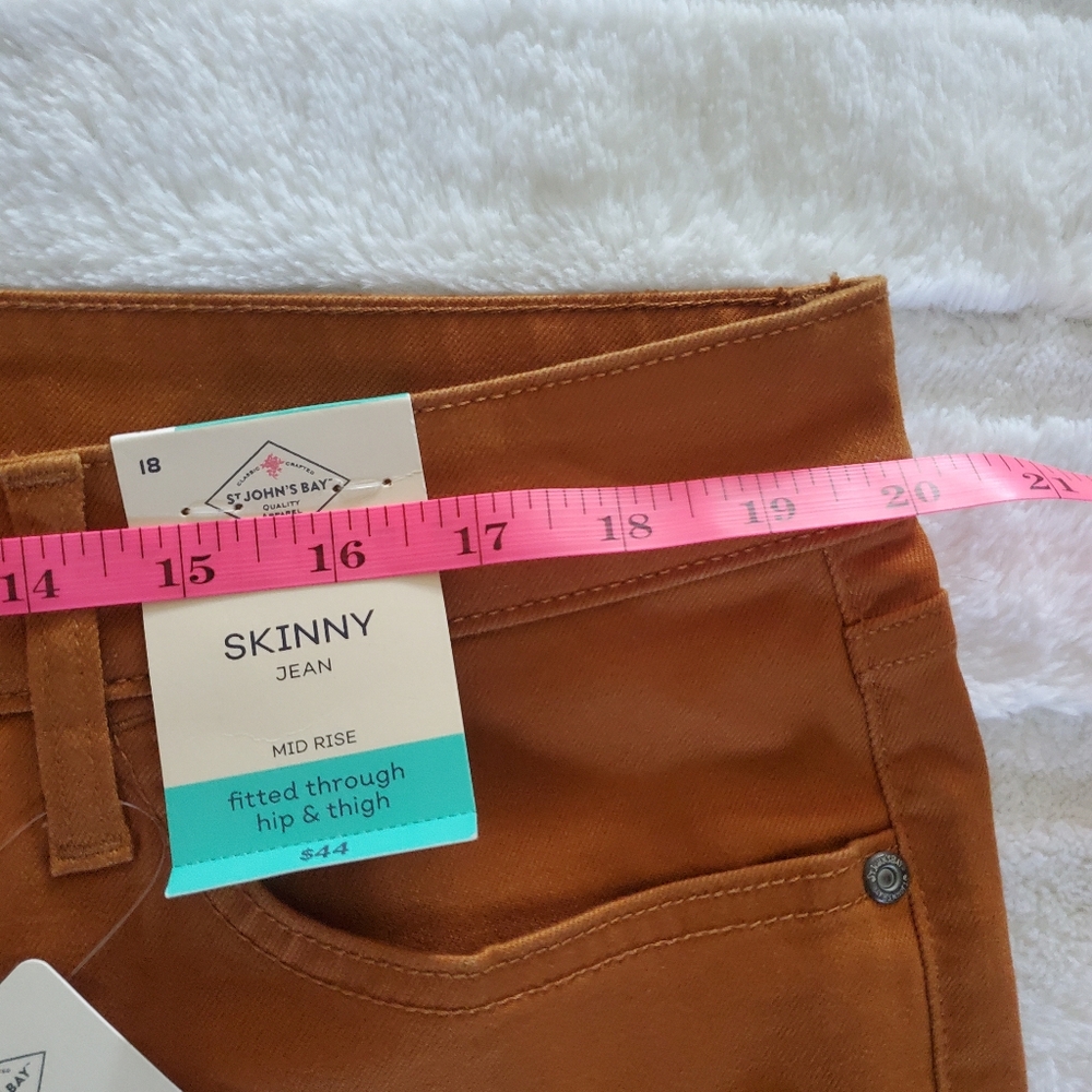 New St Johns Bay Mid Rise Secretly Slender Skinny Jeans Size 18 - Picture 6 of 7
